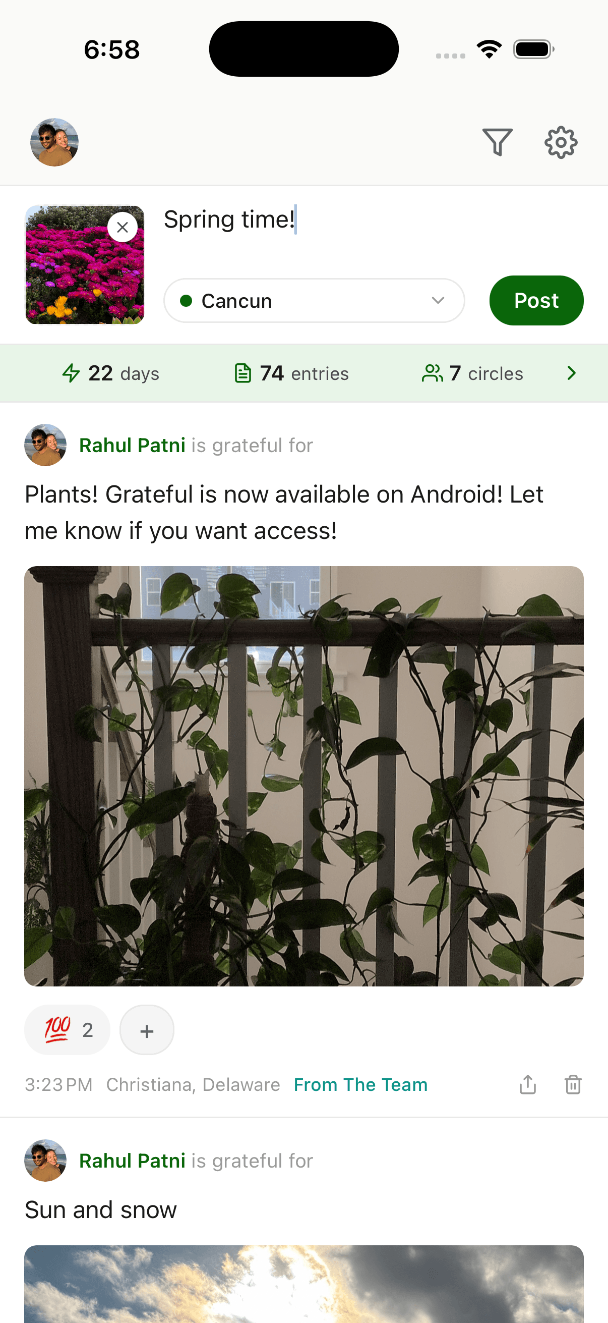 Share your gratitude